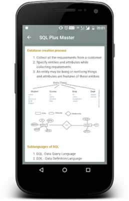 SQL Plus Master - Oracle DBMS Tutorial android App screenshot 1